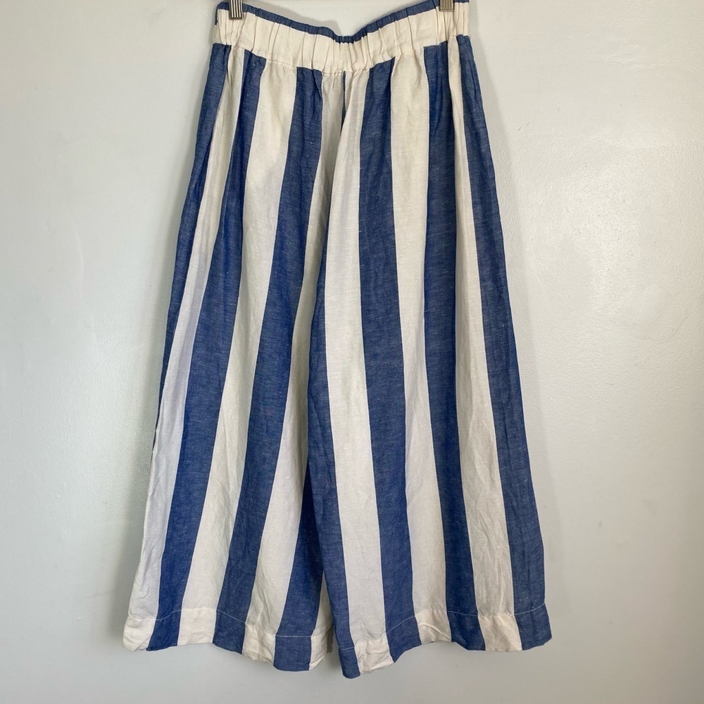 Madewell Huston Pull-On Crop Pants Parrot Stripe size Small - Picture 4 of 6
